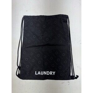 Solgaard "Laundry" Drawstring Cinch Bag Black Nylon Travel Gym School